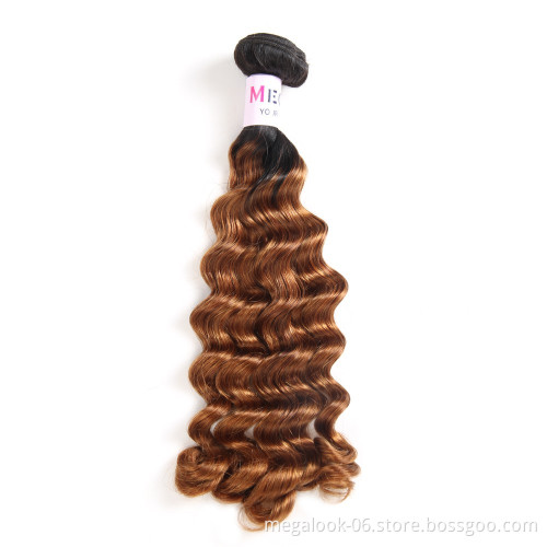 Top Quality Grade 9A Fancy Curl Funmi Human Hair,Wholesale Ombre Color 30# Fumi Hair